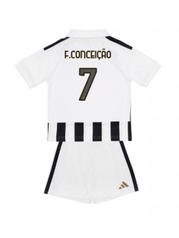 Juventus Francisco Conceicao #7 Replika Hemmakläder Barn 2026-27 Kortärmad (+ byxor)